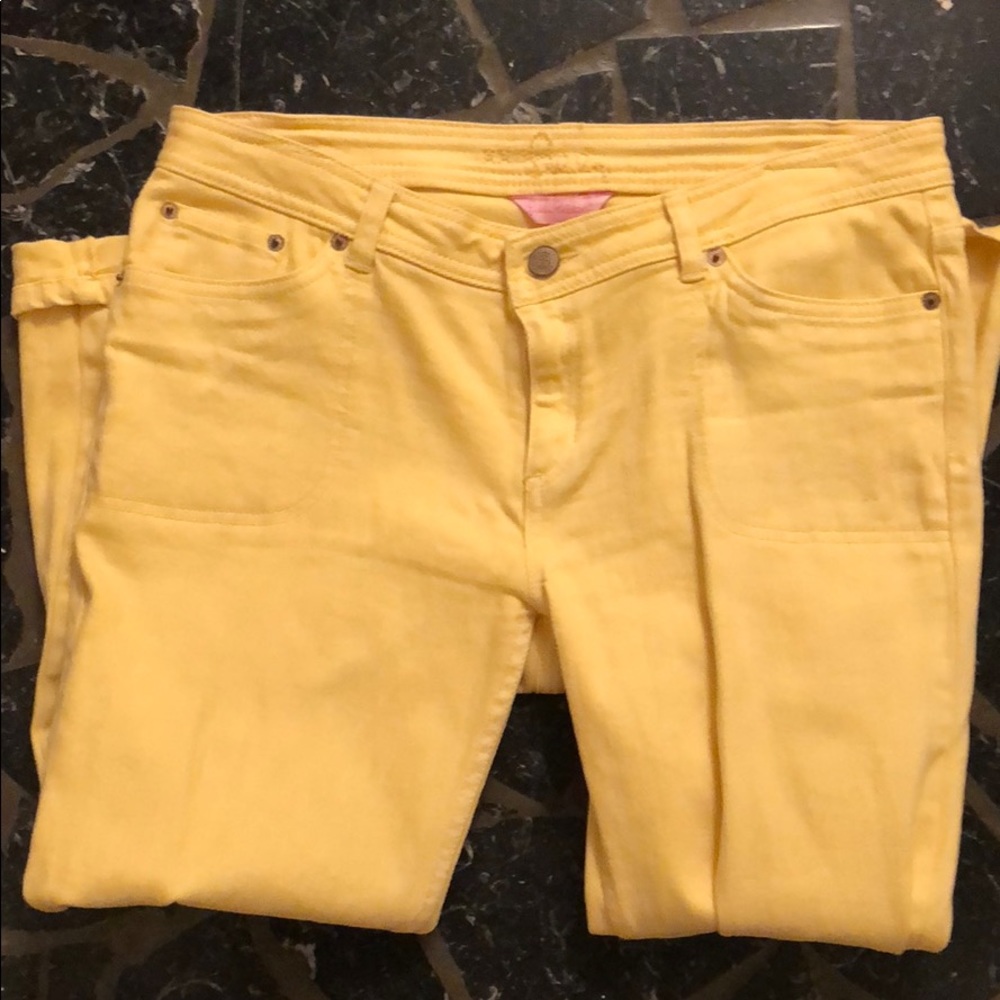 Lilly Pulitzer yellow capris